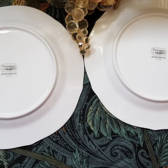 Noritake 2 Buckingham Gold Accent Salad Plates - Picture 5 of 6